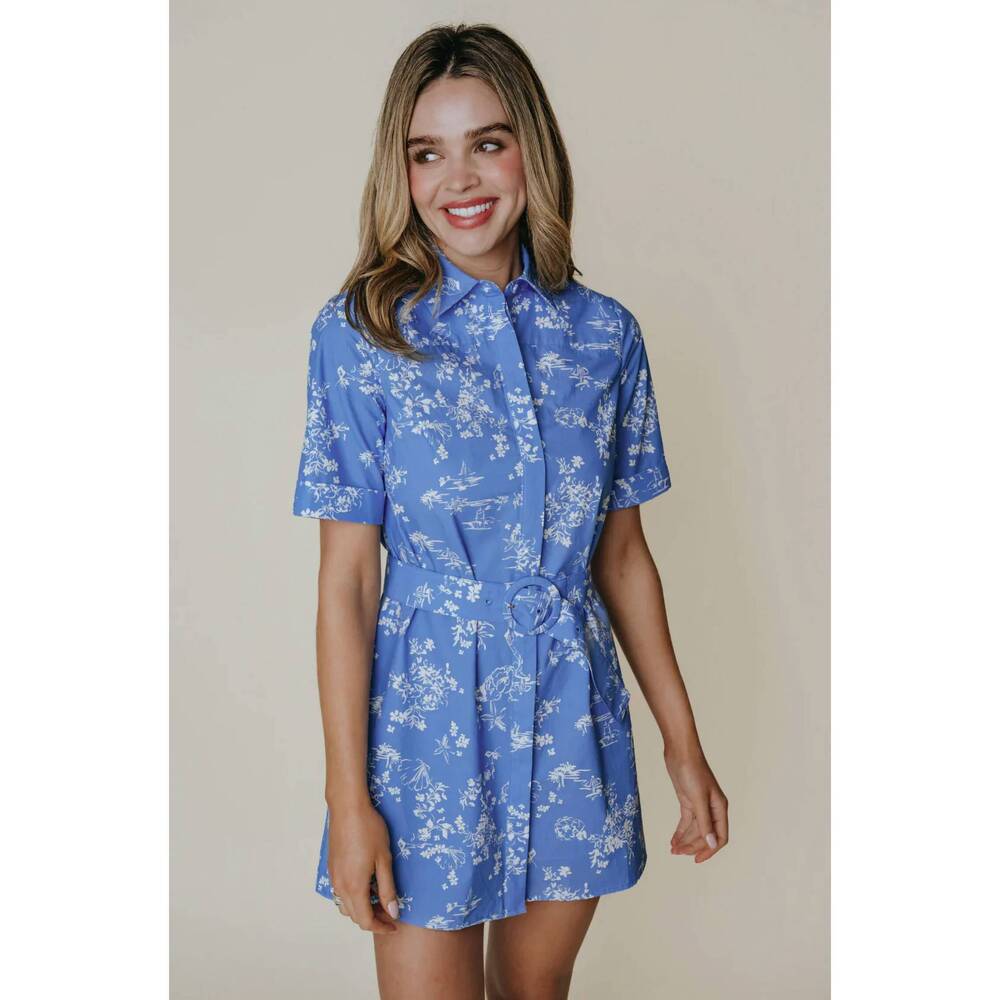 NEW LAROQUE demi mini dress in coastal toile
